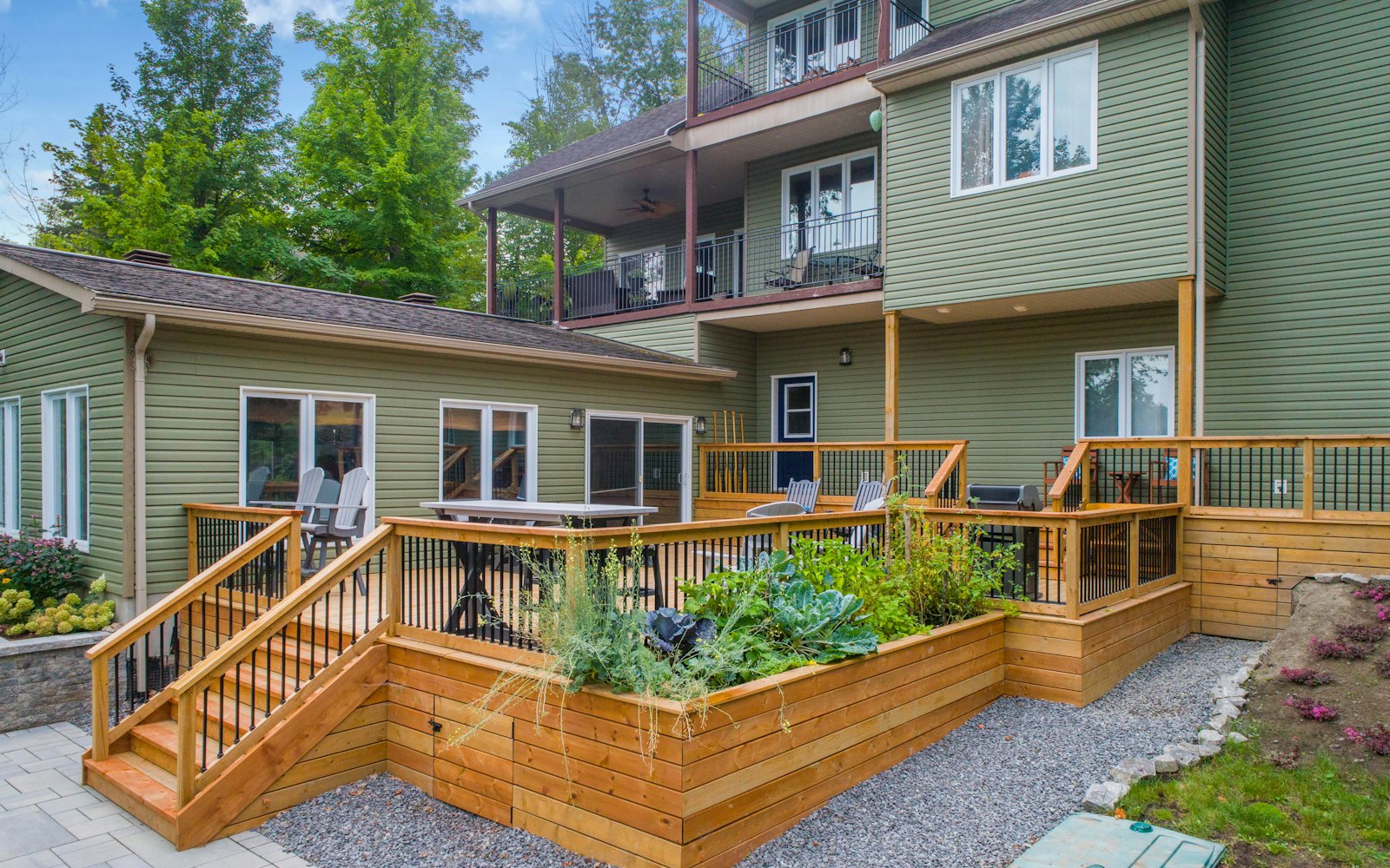 House with a new garden deck